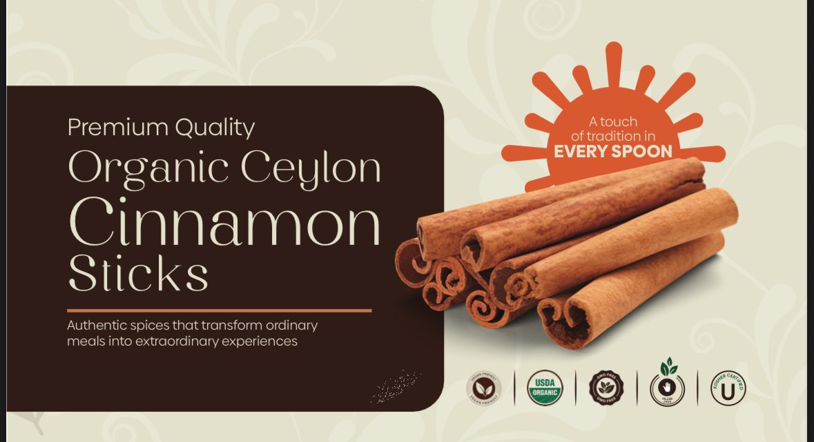 Organic Ceylon Cinnamon Sticks